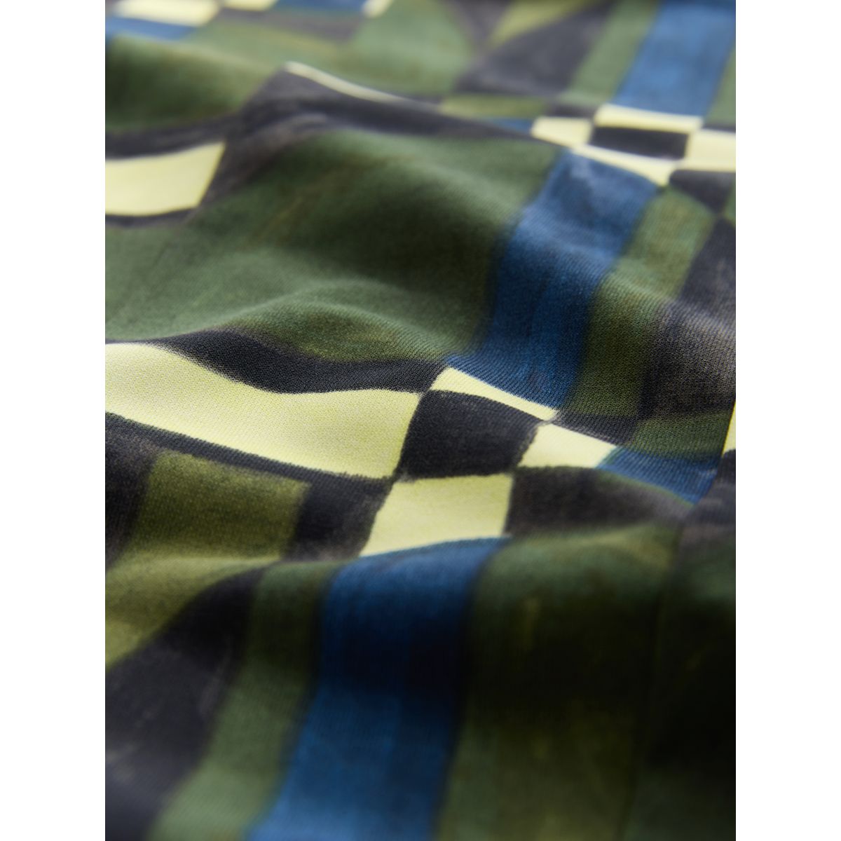 Mini robe trapèze à manches longues vert imprimé géométrique, NEXT