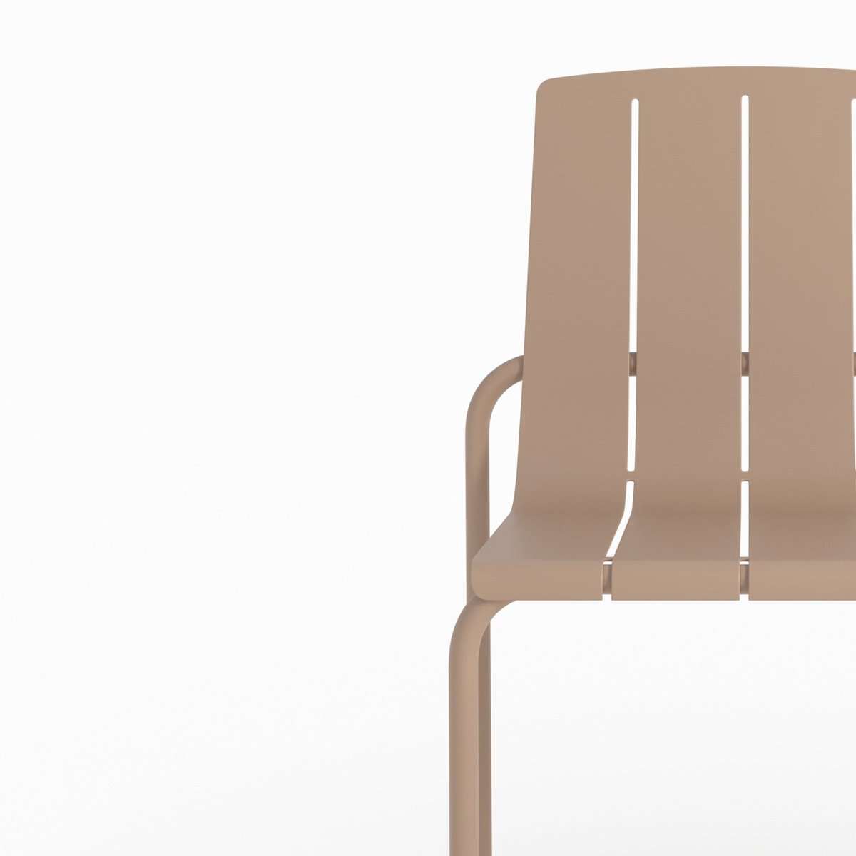 Lot de 2 chaises de jardin en métal - SUNA taupe, MAISON PAVANE