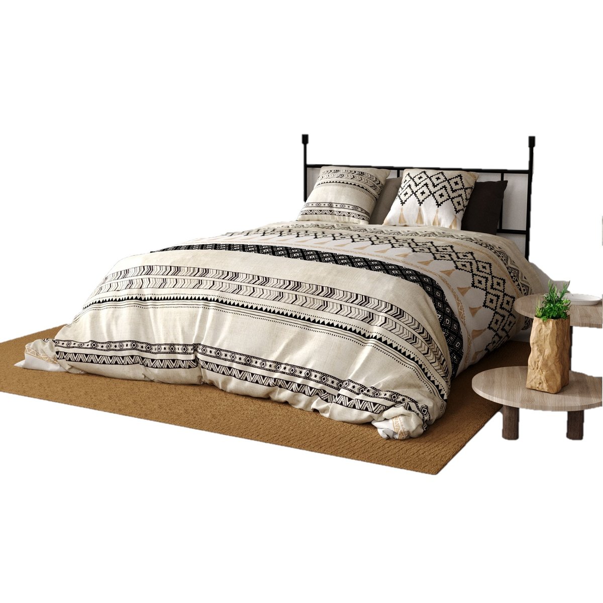 Parure de lit Boheme beige, EDEN