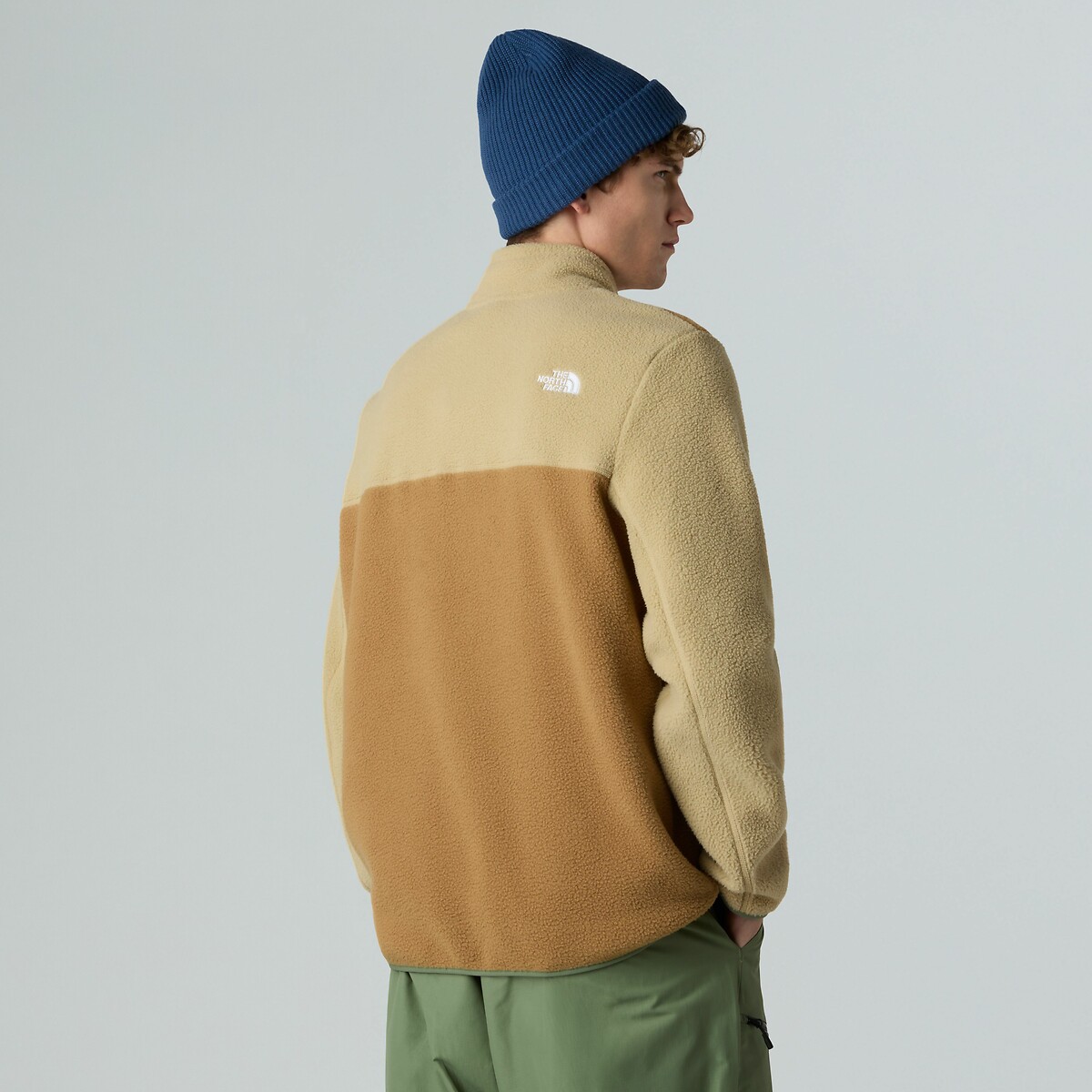 Sweat polaire demi zippé col montant Yumiori beige/marron, THE NORTH FACE