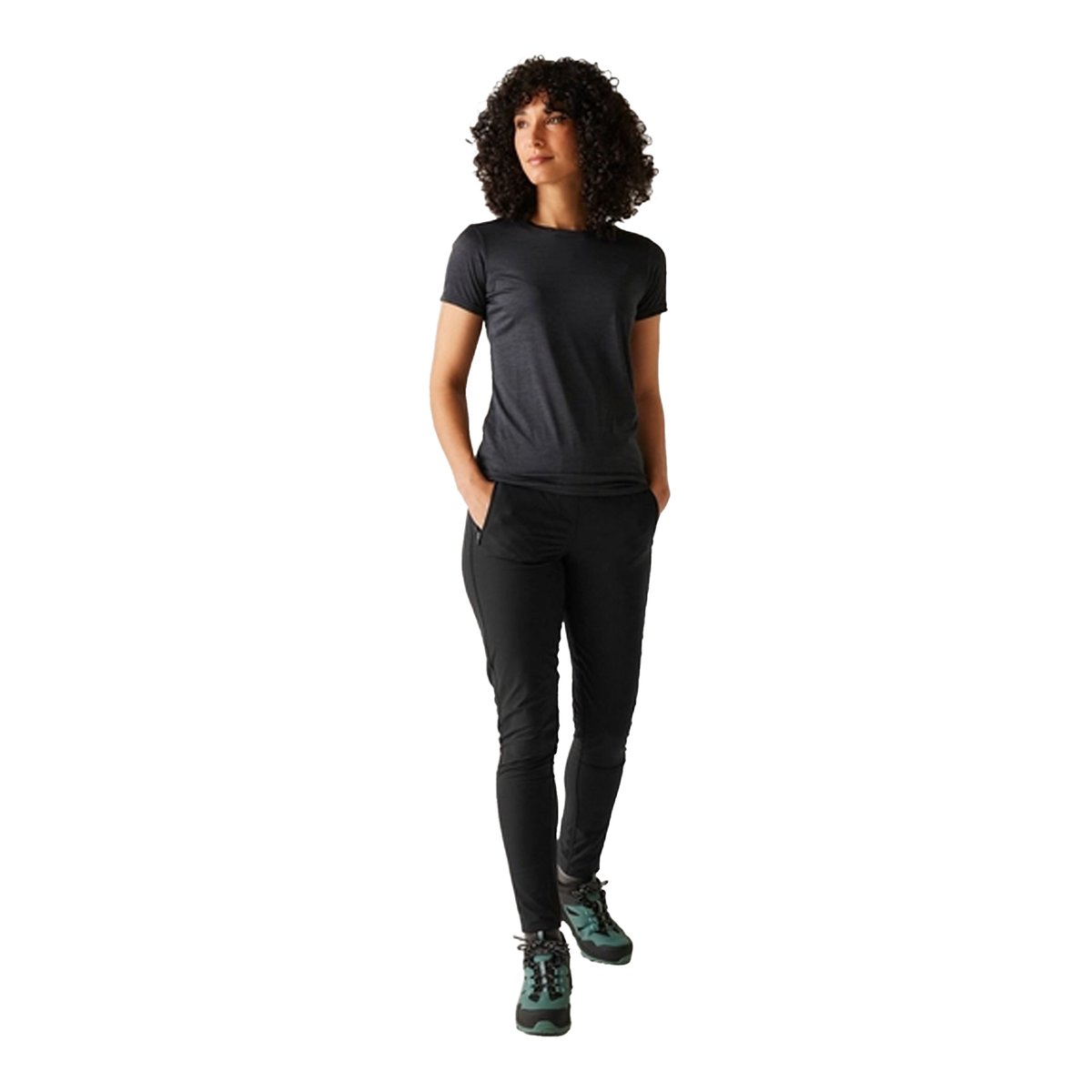 Pantalon de marche extensible à taille semi-élastiquée PENTRE noir, REGATTA