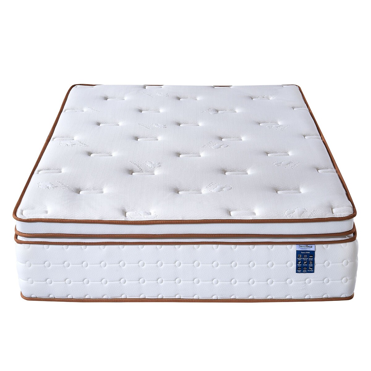 SleepSoul Space 3000 Pocket Hybrid Mattress white, SLEEPSOUL