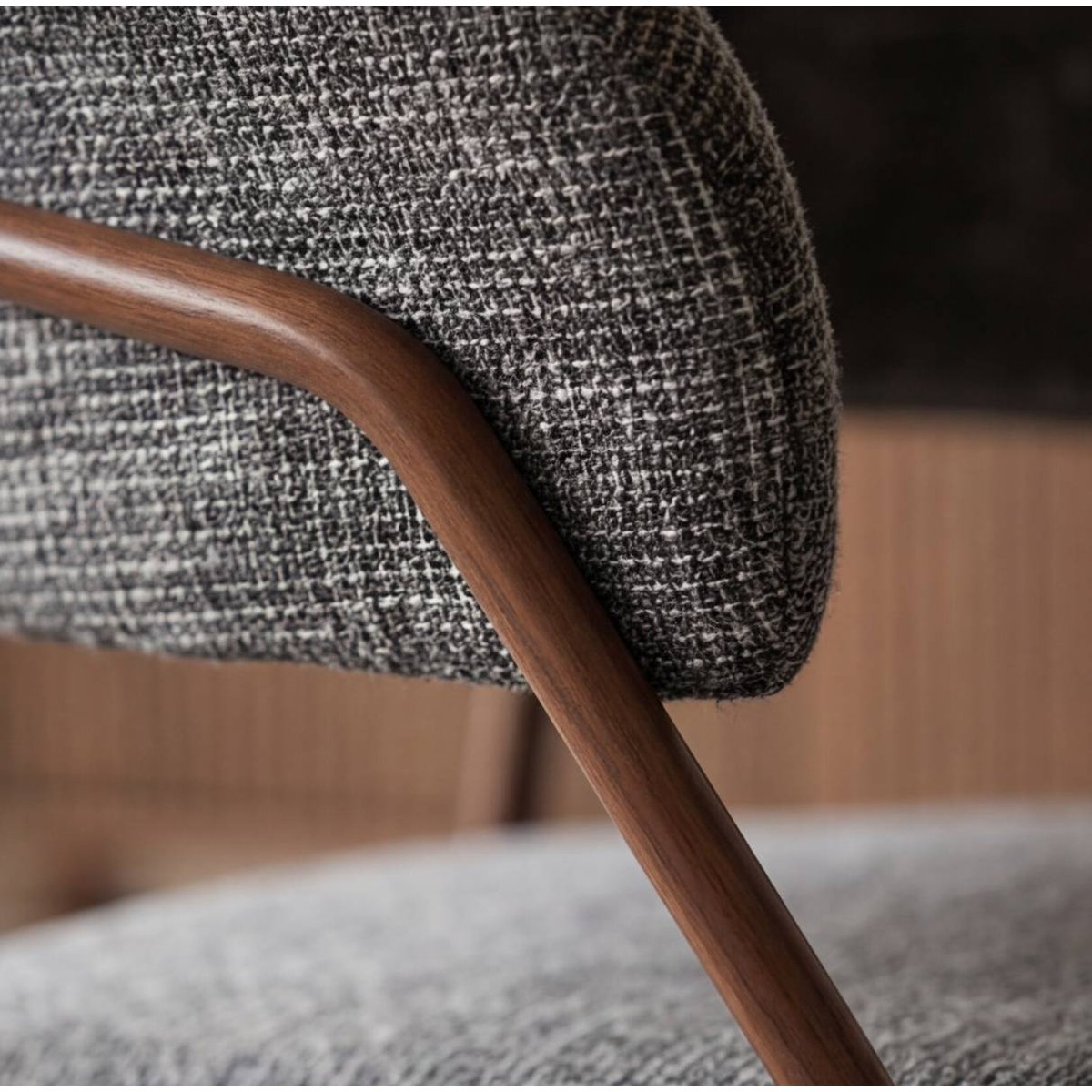 Lot de 2 chaises en tissu et métal KANOA gris, MADE IN MEUBLES