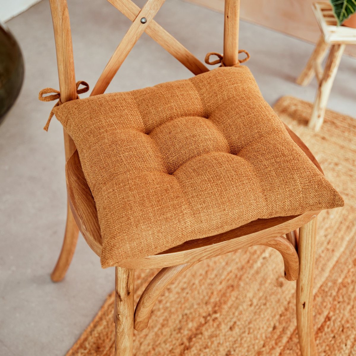 Galette de chaise CLEM orange, ATMOSPHERA