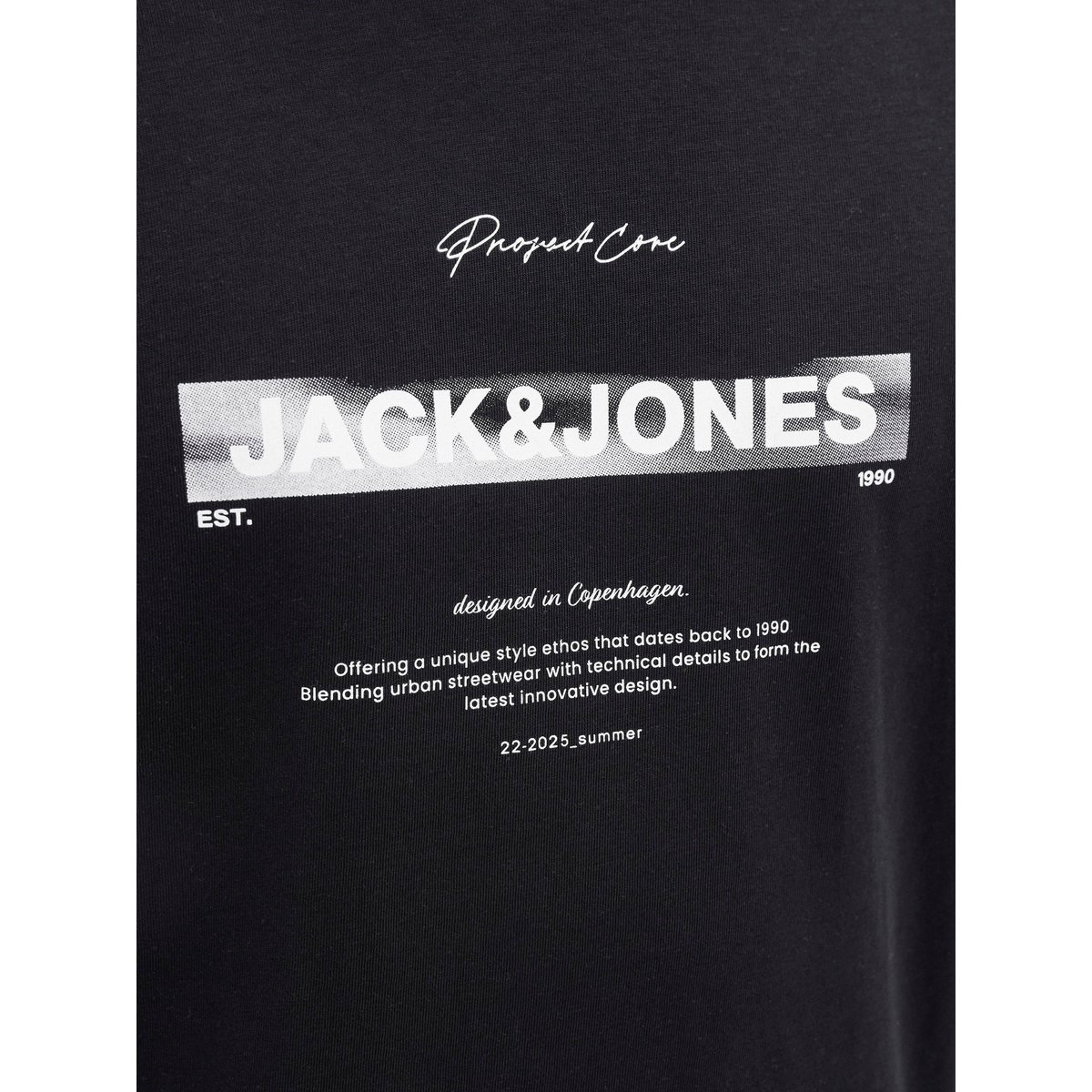 T-Shirt noire - black, JACK & JONES