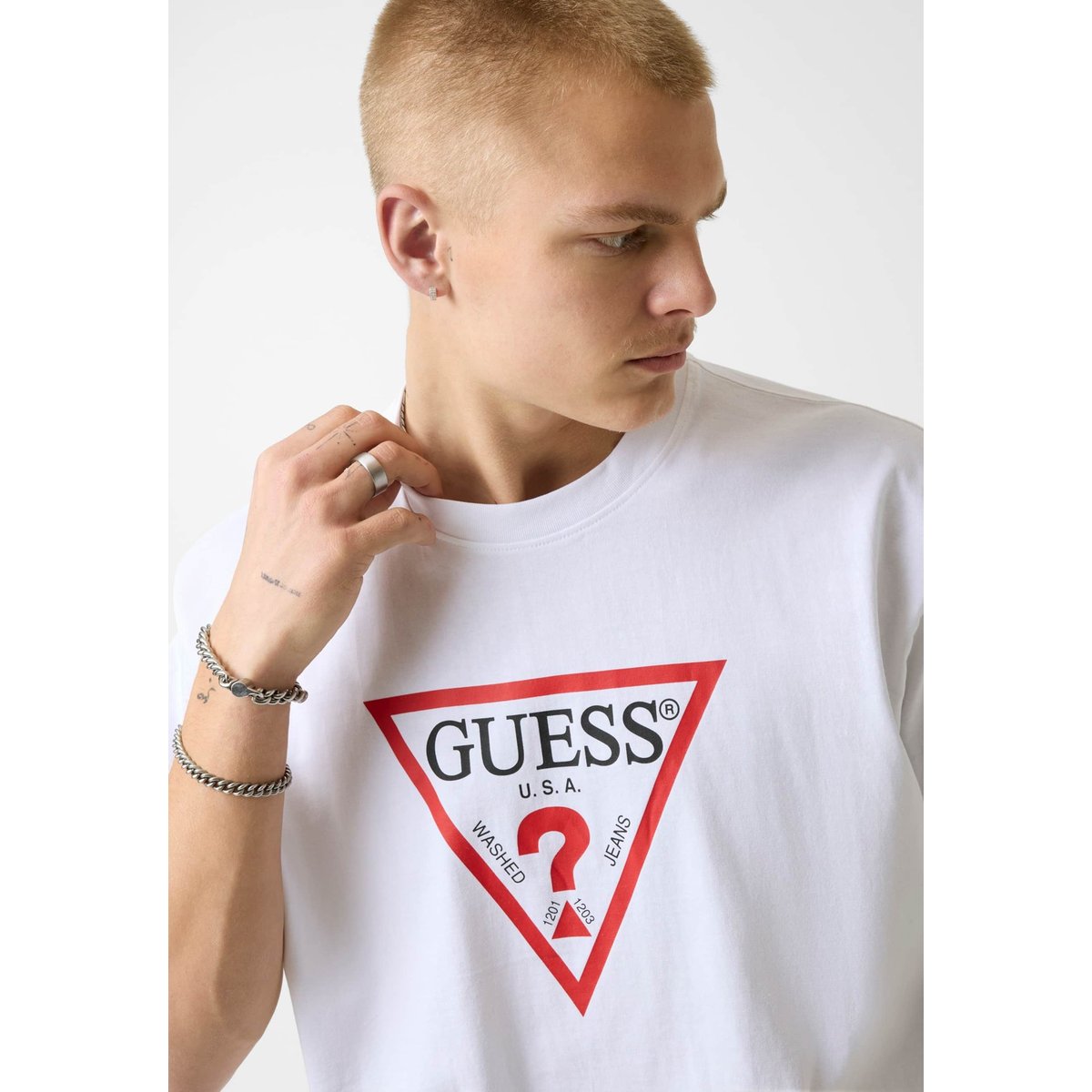 T-Shirt Iconic blanc, GUESS