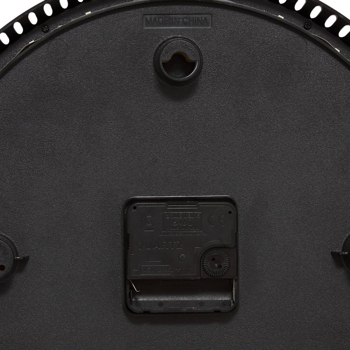 Horloge ronde LED MEHDI noir et blanc, ATMOSPHERA