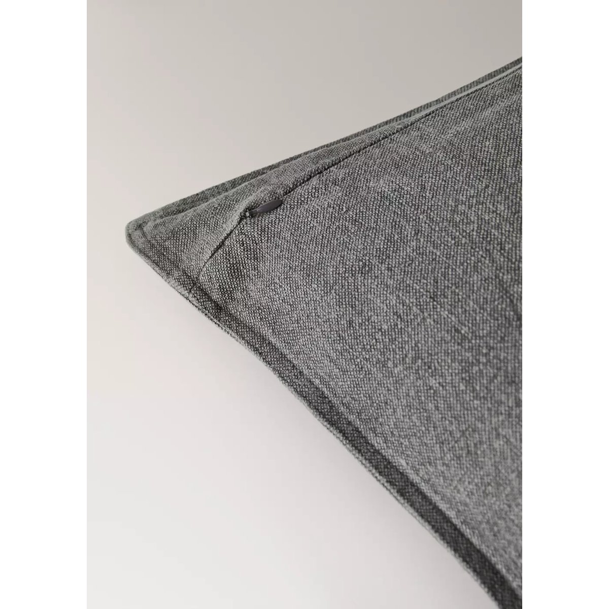 Housse de coussin de lit en lin garment-dyed 45x45 cm gris moyen, MANGO HOME