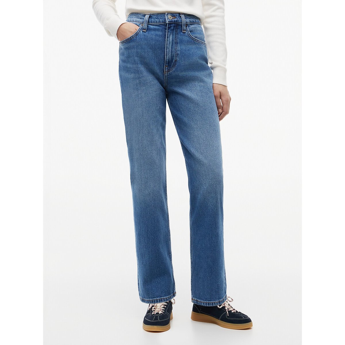 Jean droit taille haute, Layla denim bleu, TOMMY JEANS