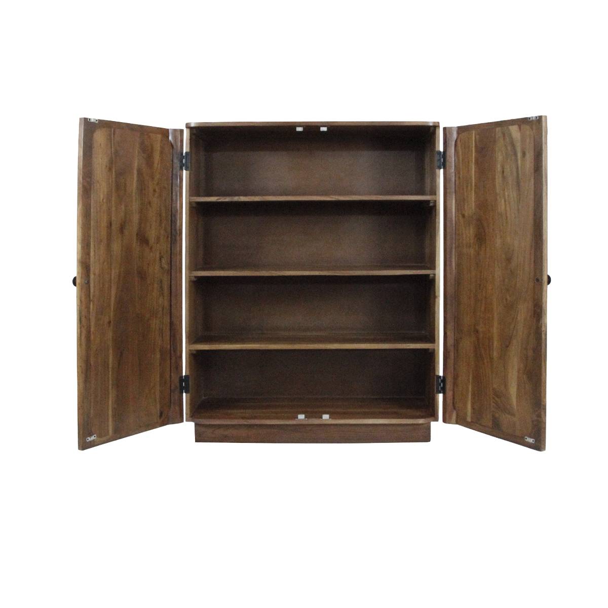 Armoire en bois d'acacia KALEO bois foncé, MADE IN MEUBLES