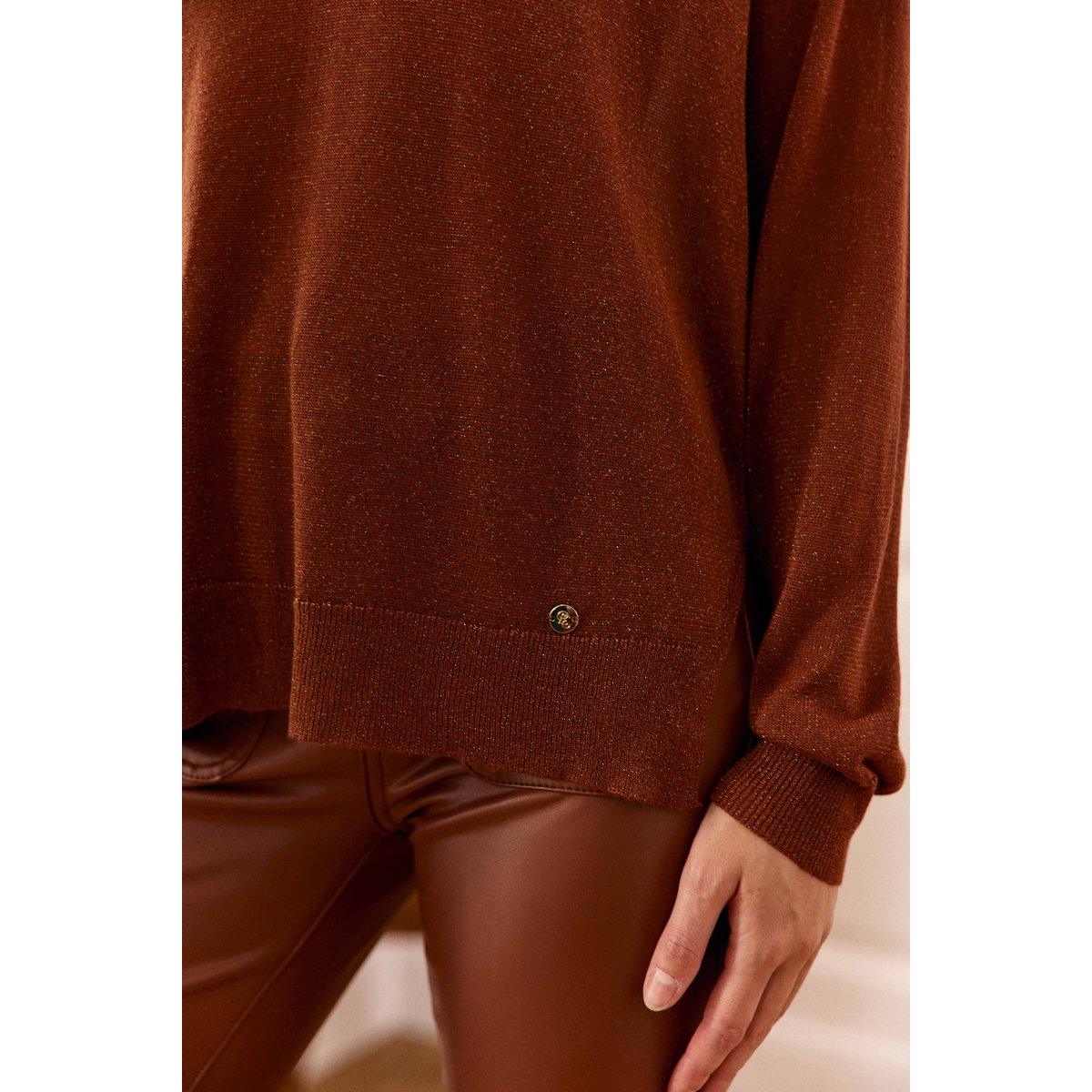 Pull col v uni MONNYTA 15-camel, LA PETITE ETOILE