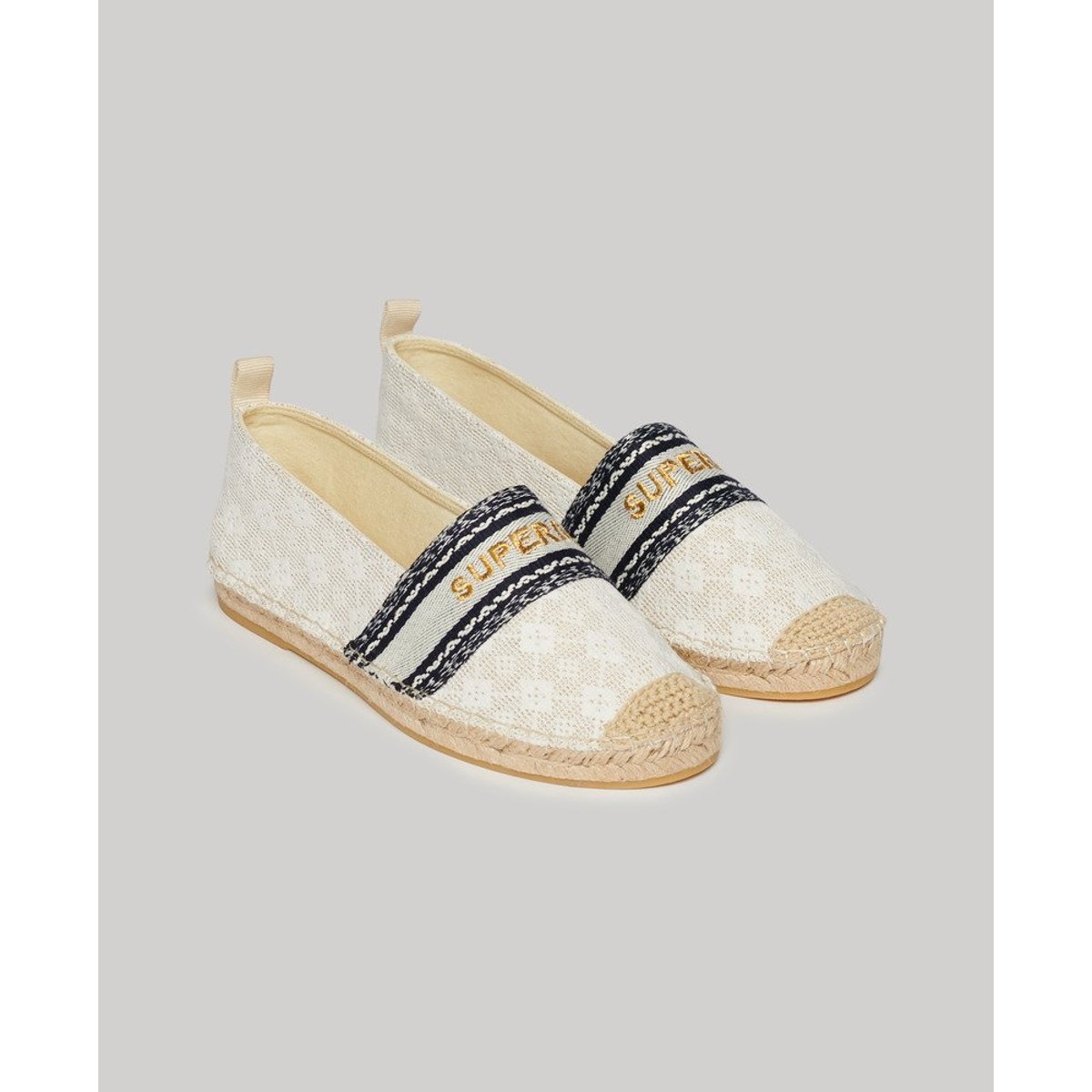 Espadrilles en toile avec empiècement naturel, SUPERDRY