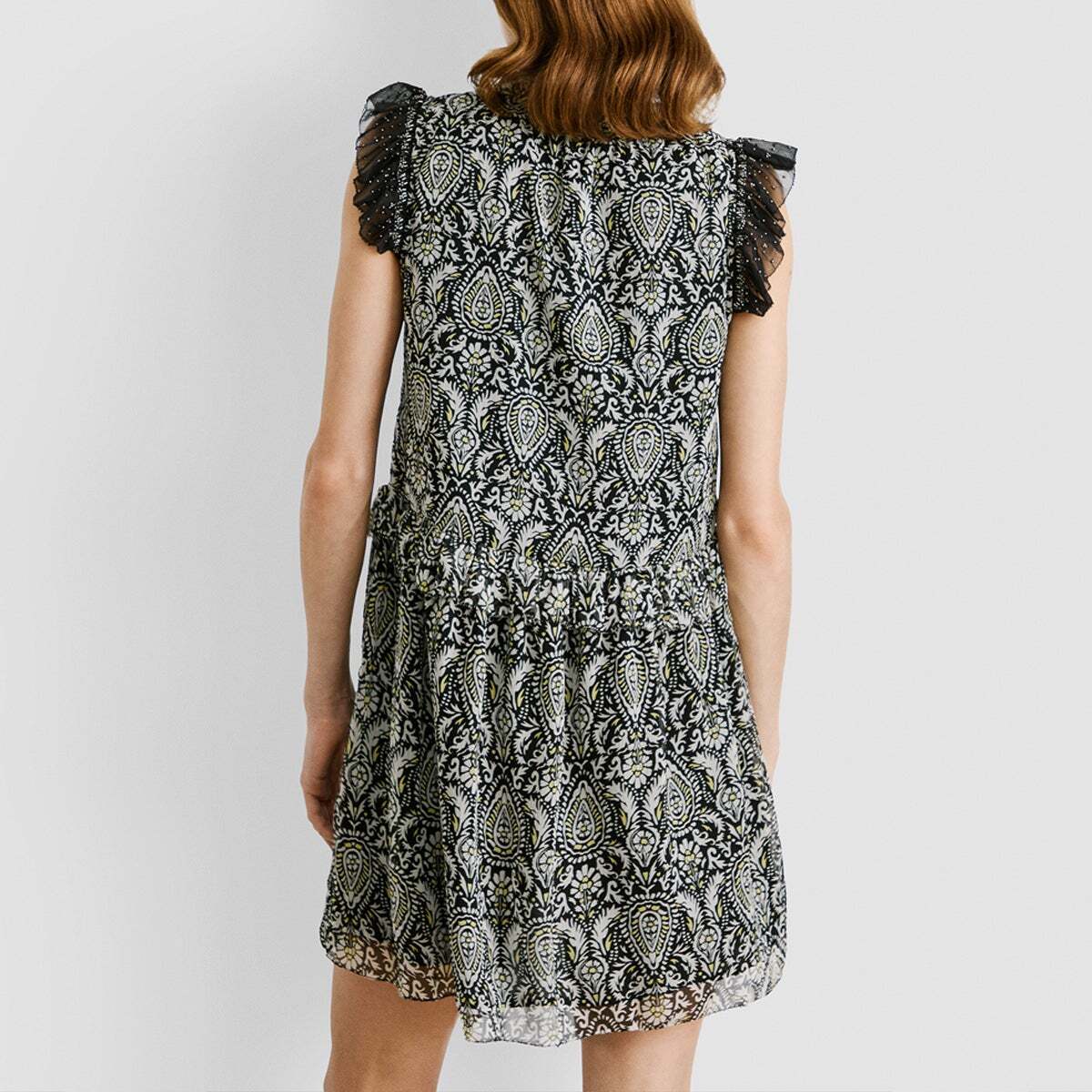 Robe Courte À Imprimé Paisley noir, PEPE JEANS