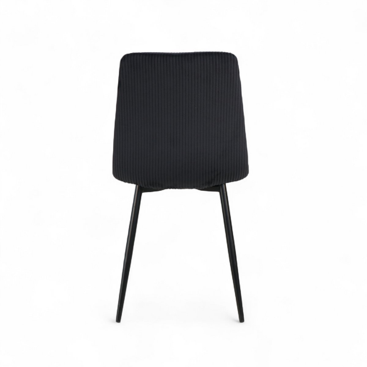 Chaise repas velours côtelé noir, ZAGO