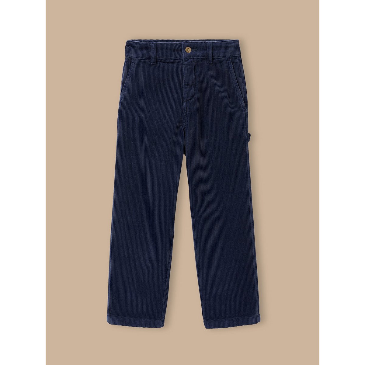 Pantalon charpentier en velours marine, CYRILLUS