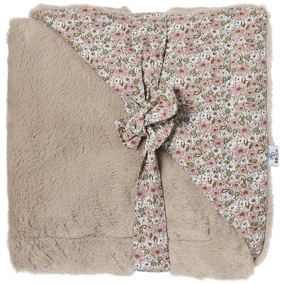 Couverture rose, marron, vert, BB & CO