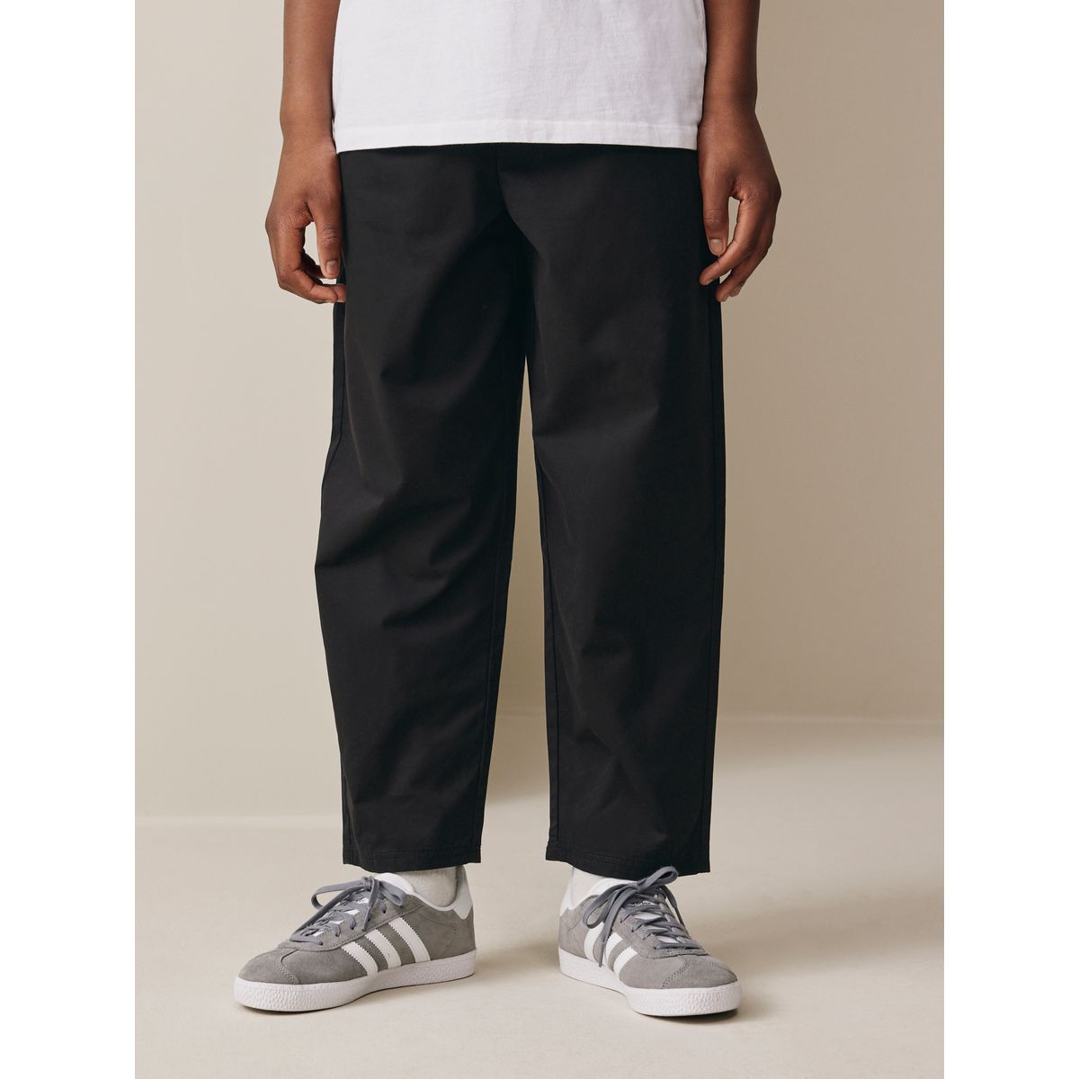 Pantalon tissé à enfiler noir, NEXT