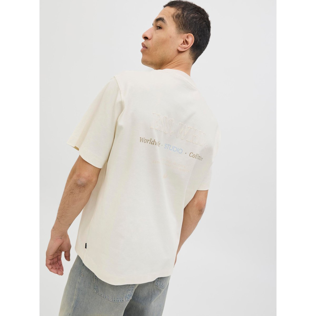 T-Shirt antique white, JACK & JONES