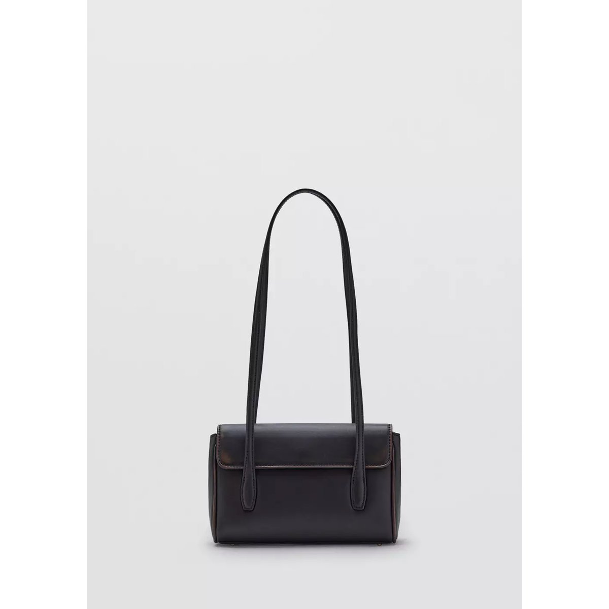 Sac porté épaule rabat marron, MANGO