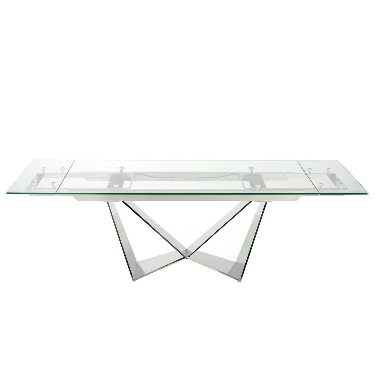 Table à manger extensible en verre verre | acier, ANGEL CERDA