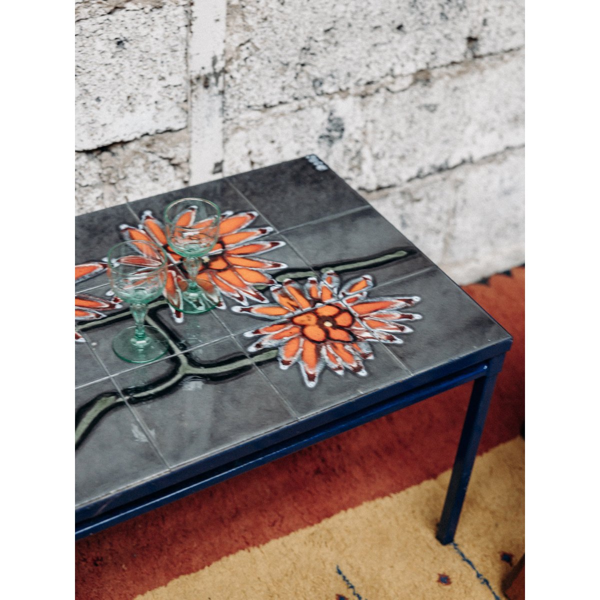 Table basse en céramique Ida N°13 - Bon état noir, DEBONGOUT