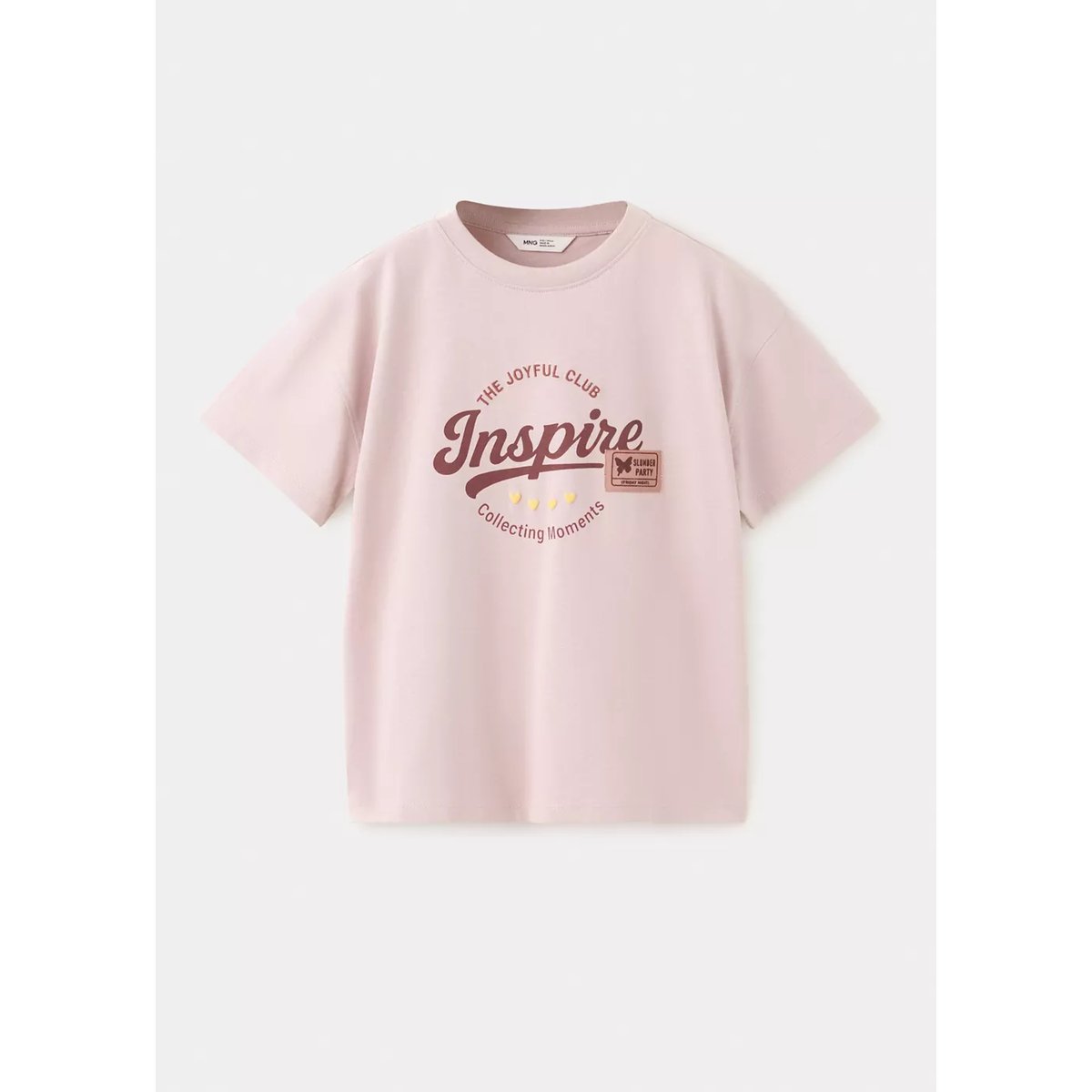 T-shirt en coton imprimé rose, MANGO KIDS