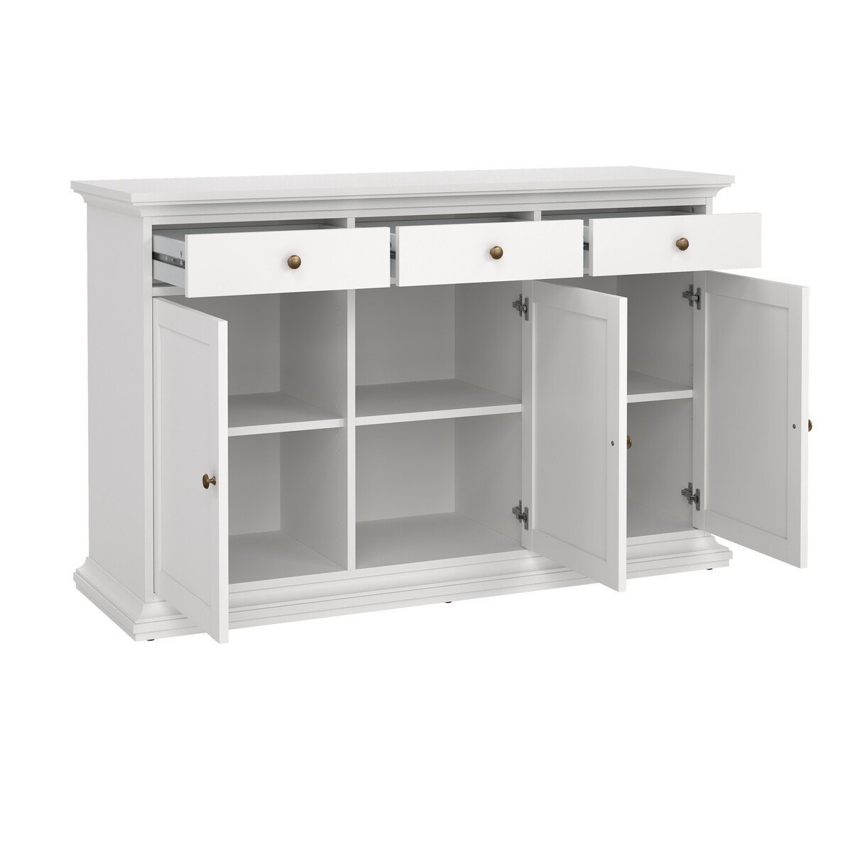 Buffet 3 portes et 3 tiroirs - SOFIA blanc, CALICOSY