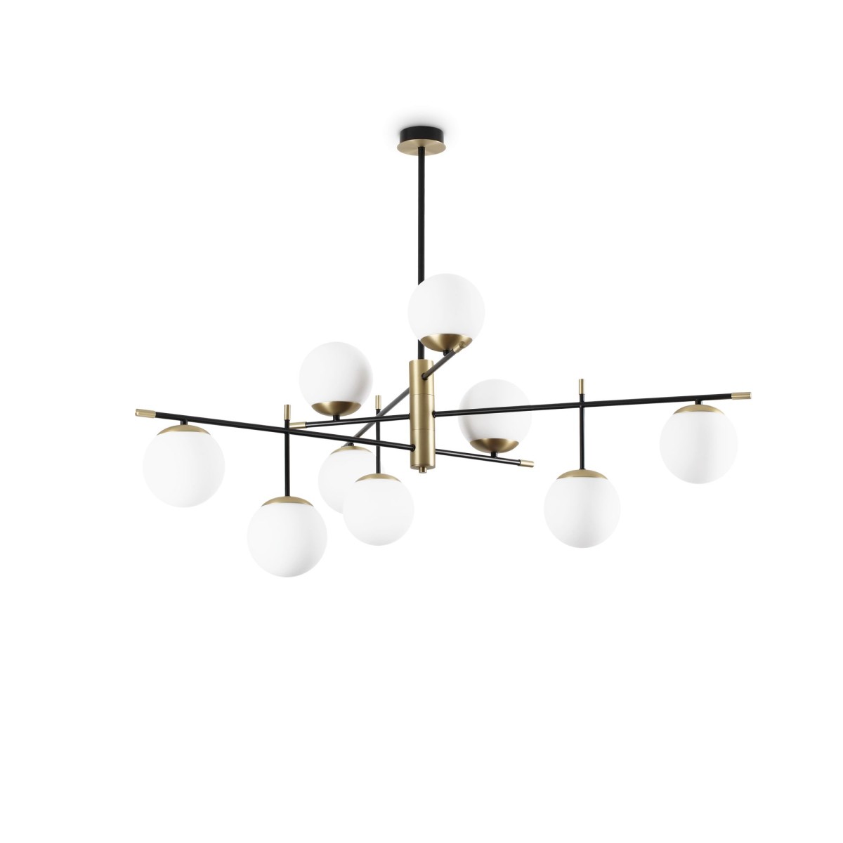 Suspension    GOURMET laiton noir, IDEAL LUX