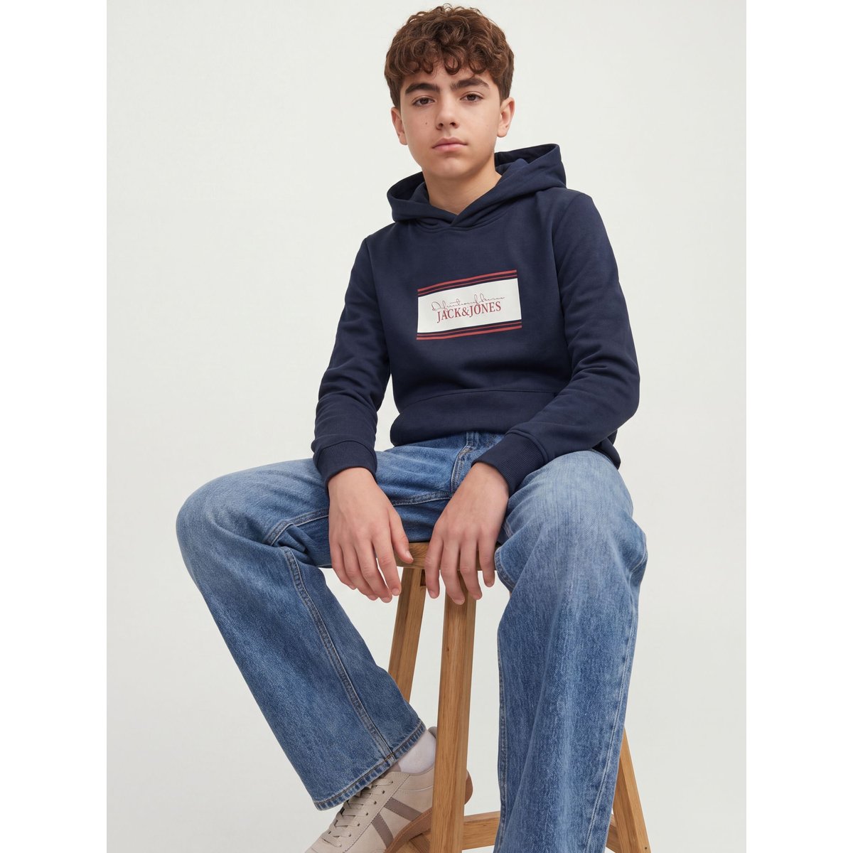 Sweat À Capuche navy blazer 1, JACK & JONES JUNIOR