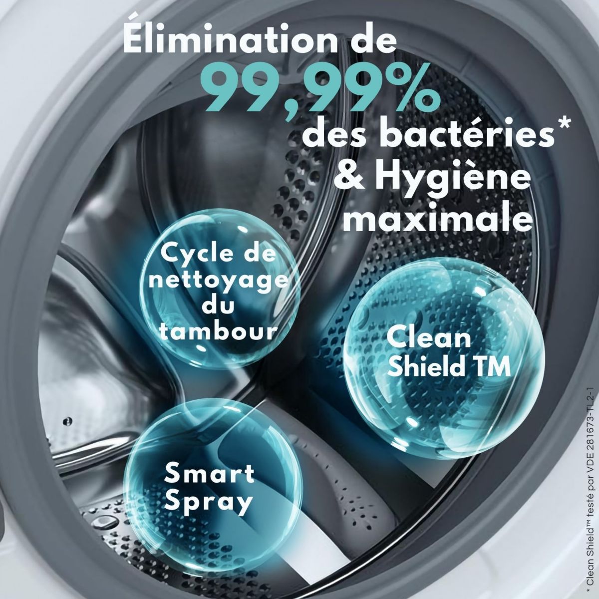 Lave linge hublot BR 414BL9-S couleur unique, CANDY