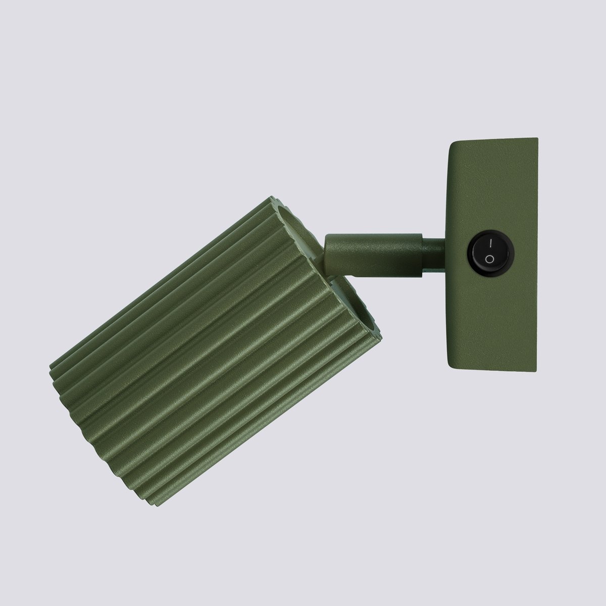 Applique Aluminium Vert Olive GU10 1 Karbon Switch vert, EDEN