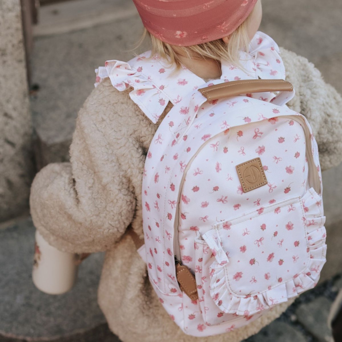 Sac à dos Mini blanc, rose, marron, ELODIE DETAILS
