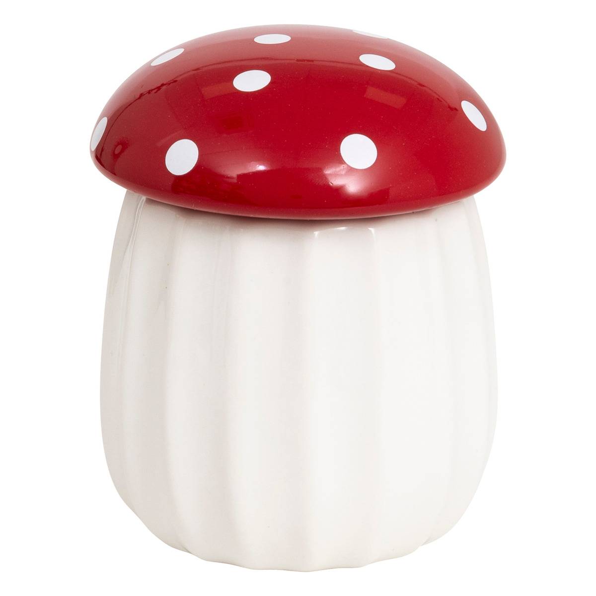 Bougie parfumée champignon céramique 150 g blanc froid, FEERIC LIGHTS & CHRISTMAS