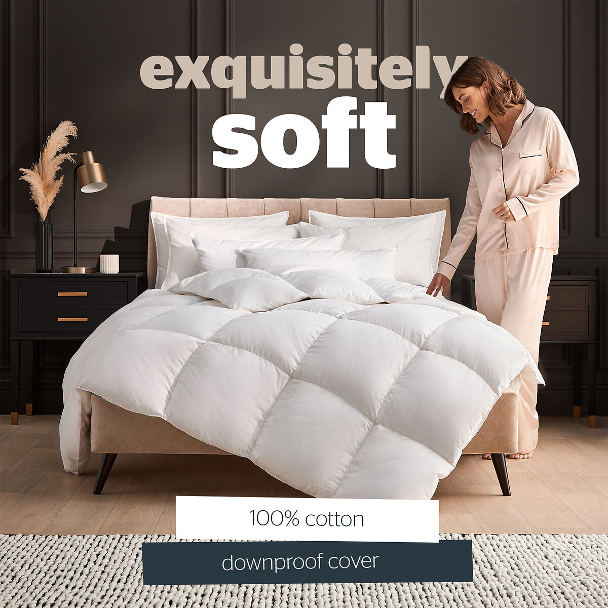Hungarian Goose Feather Down 10.5 Tog Duvet white, SILENTNIGHT