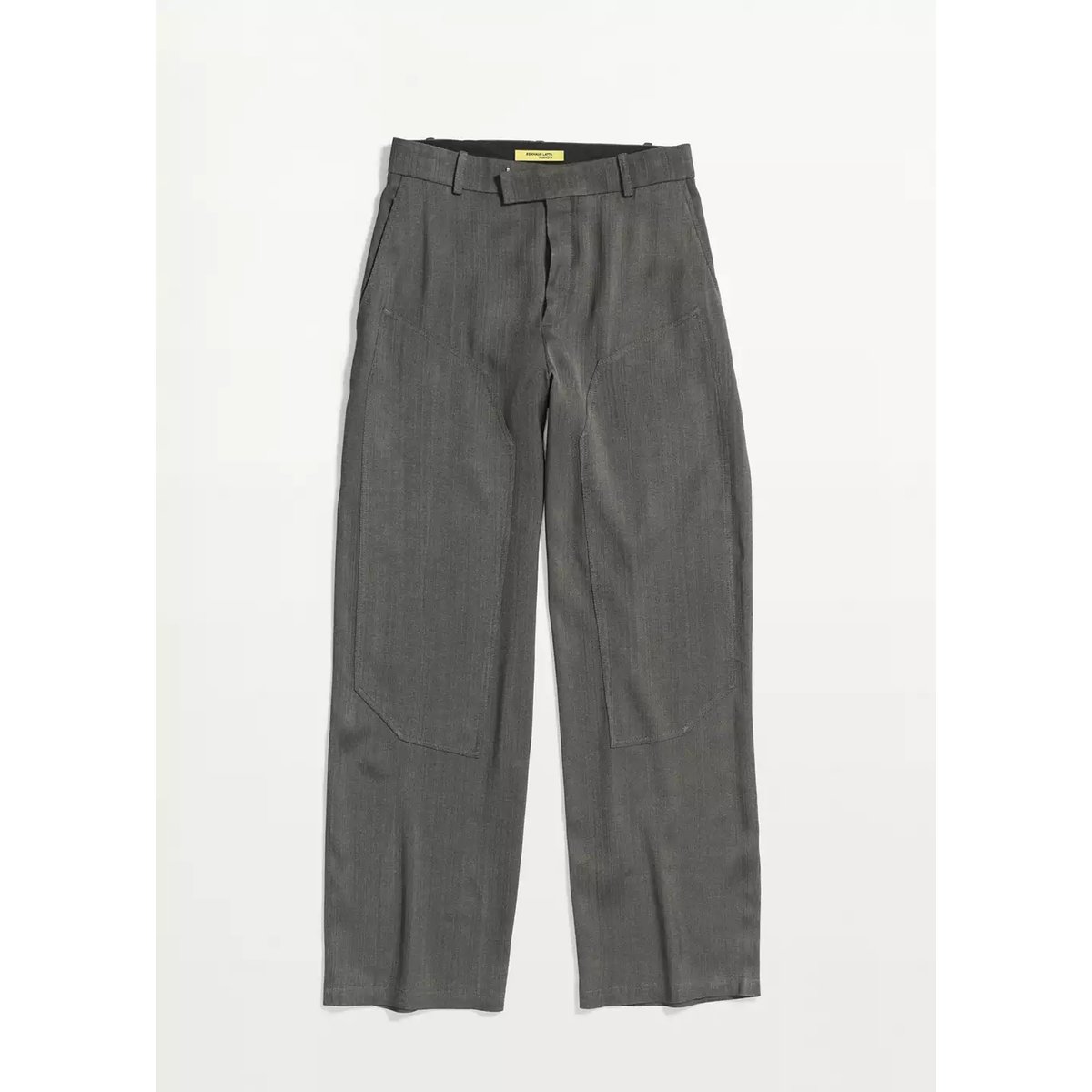 Pantalon de tailleur droit avec détails de surpiqûres noir, MANGO