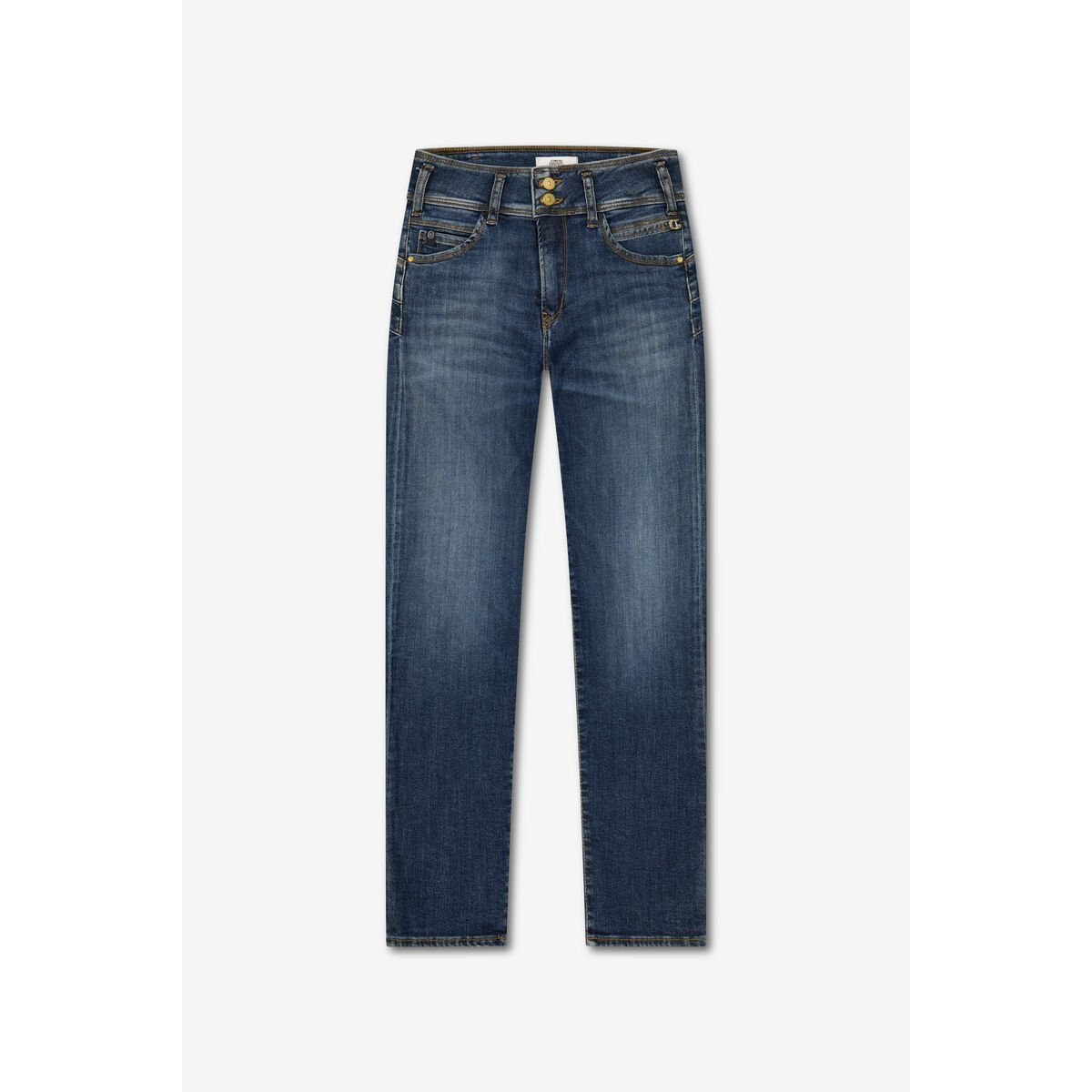 Jeans push-up droite taille haute PULP, 7/8ème blue, LE TEMPS DES CERISES