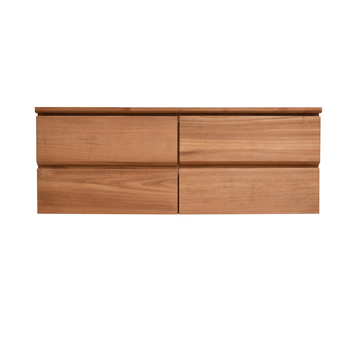 Meuble suspendu 4 tiroirs en teck massif 150 cm - KHARART naturel, WILDWATER
