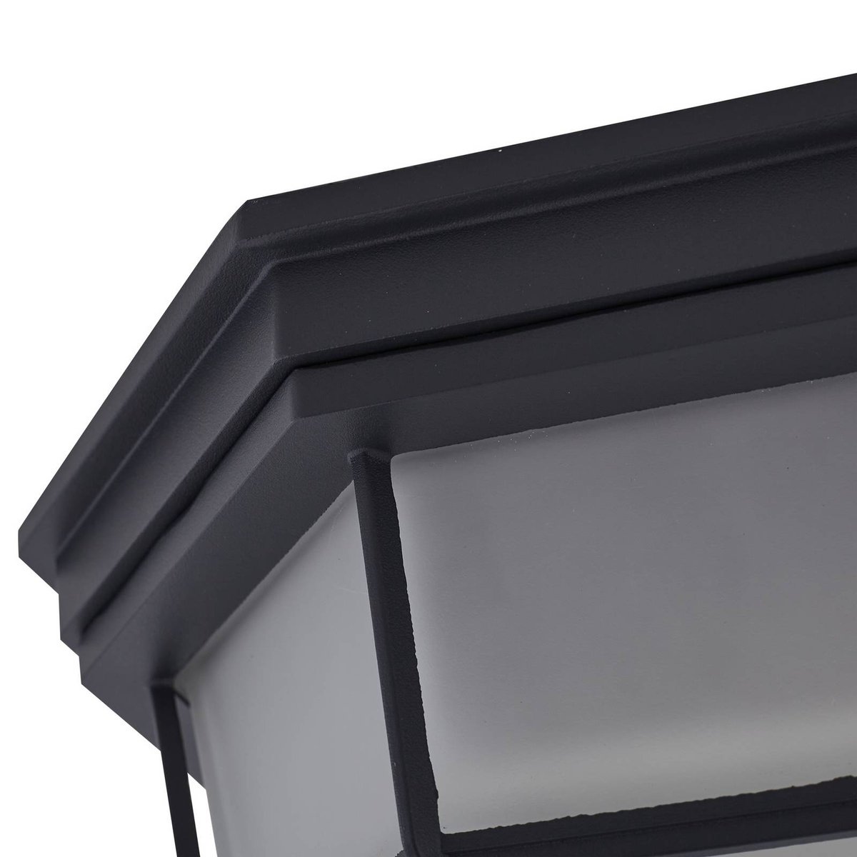 Plafonnier en aluminium moderne, Idril gris foncé, opale, LINDBY
