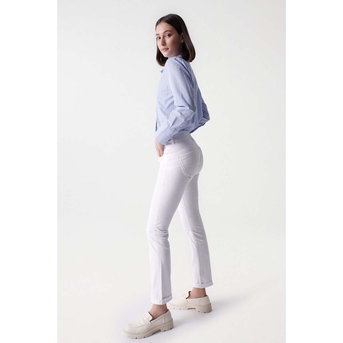 JEAN SECRET PUSH IN SLIM blanc, SALSA JEANS