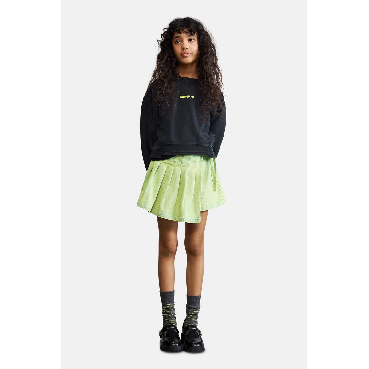 Sweat-shirt coutures logo noir, DESIGUAL