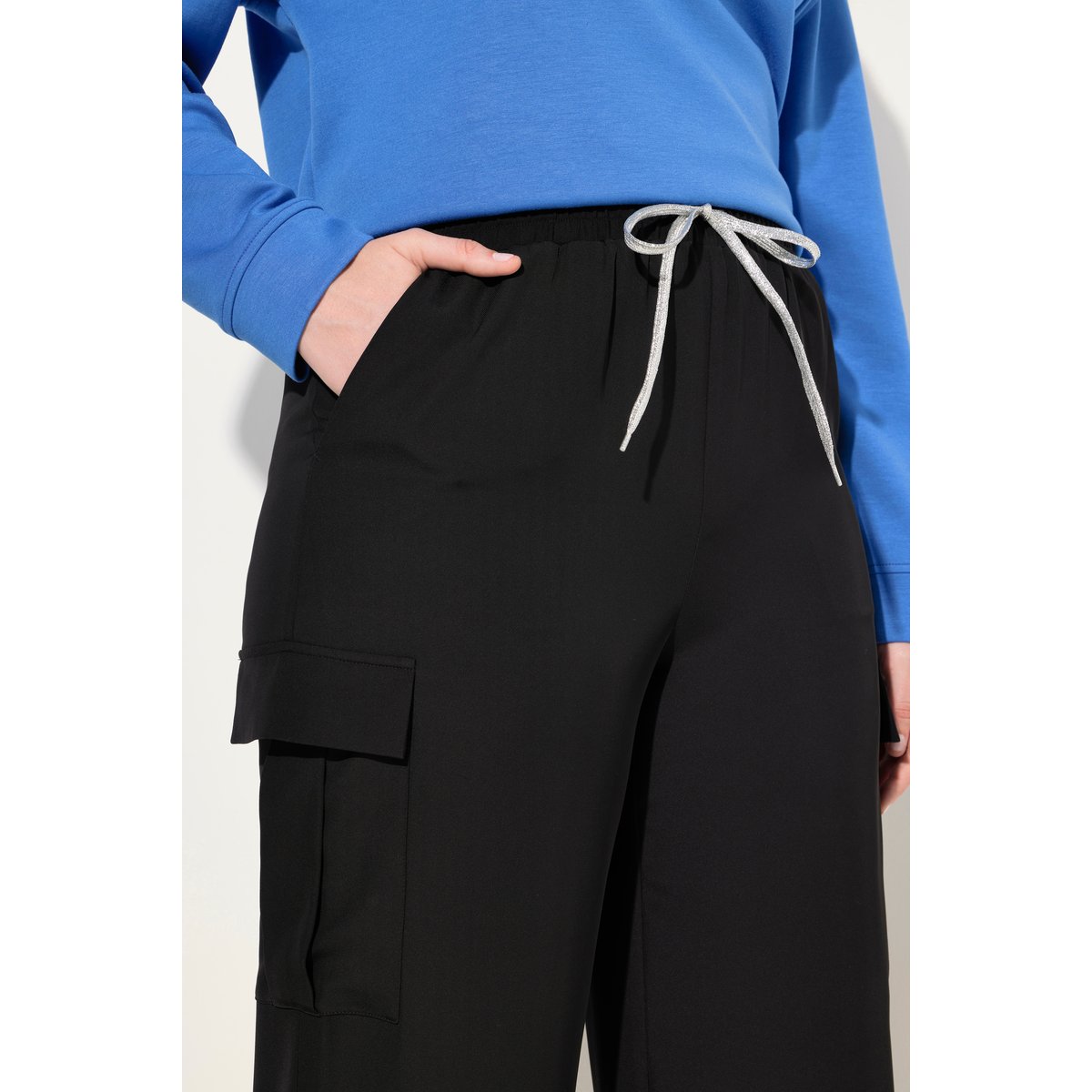 Pantalon cargo jambe droite noir, ULLA POPKEN