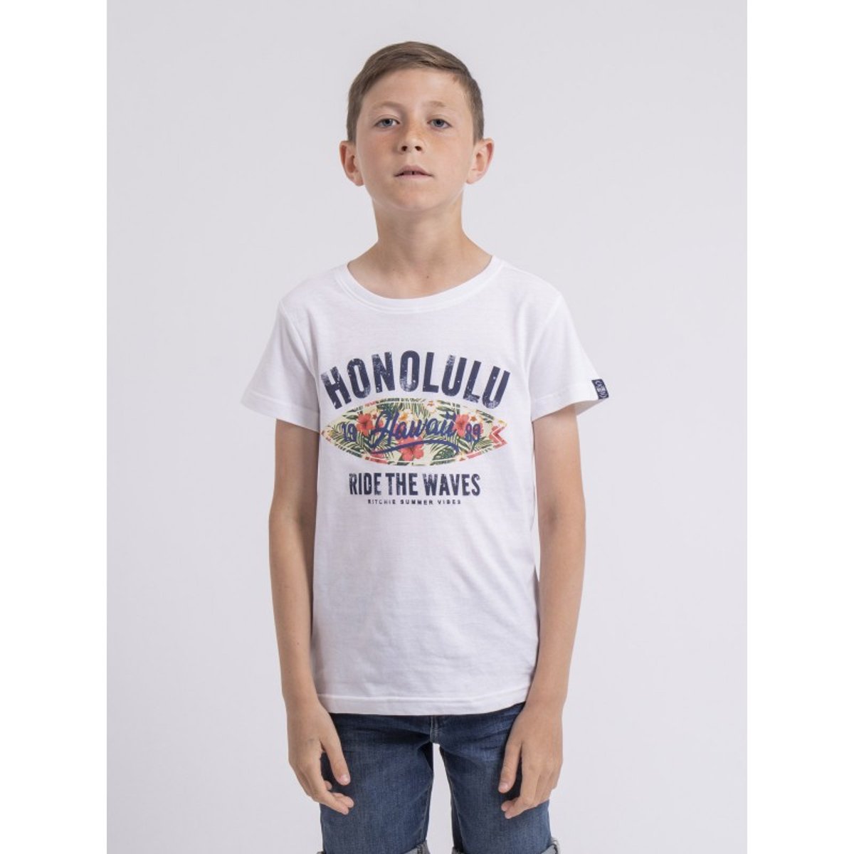 T-shirt Col Rond Niroulio-j blanc, RITCHIE