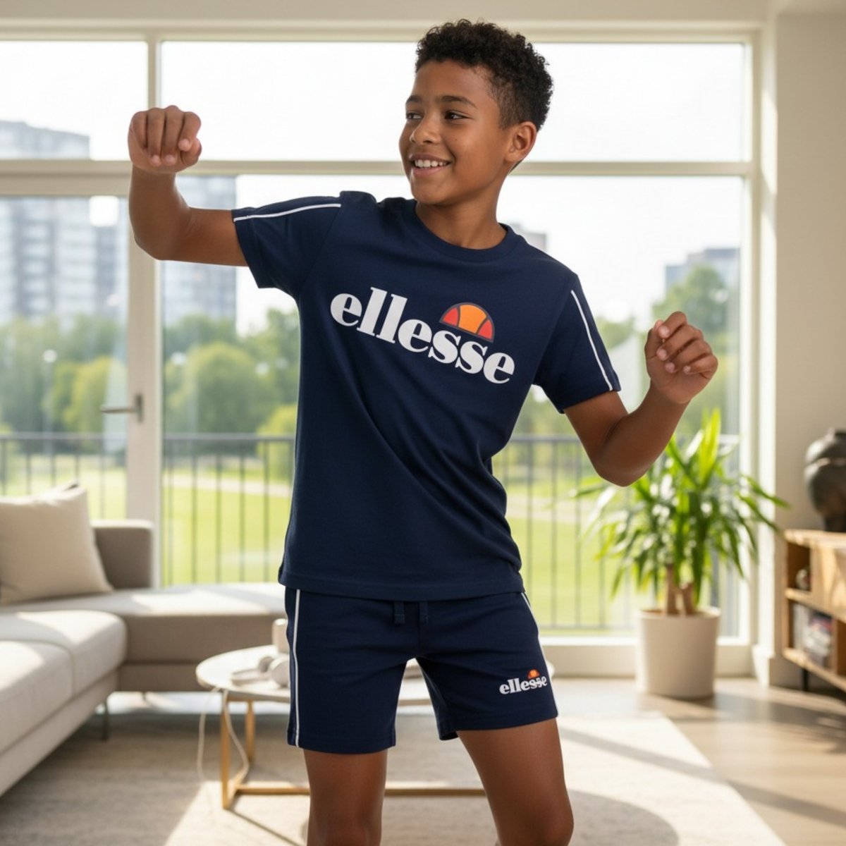 Lot de 2 t-shirts manches courtes et short SUMMER CAMP bleu marine, ELLESSE