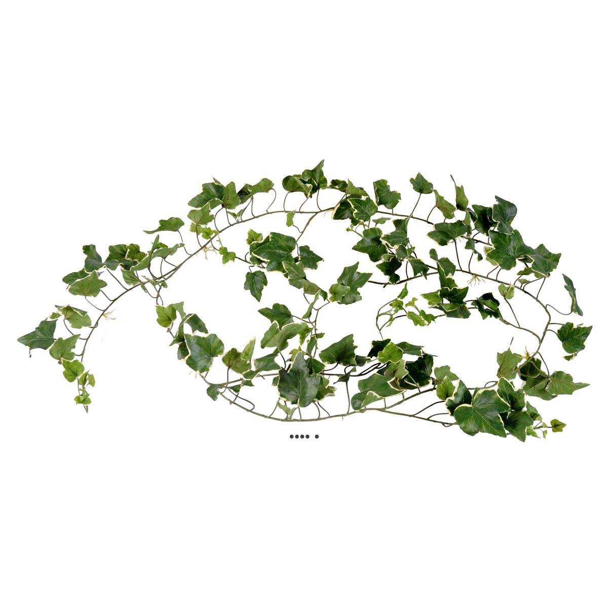 Guirlande de lierre anglais artificiel, blanc-vert, ARTIFICIELLES