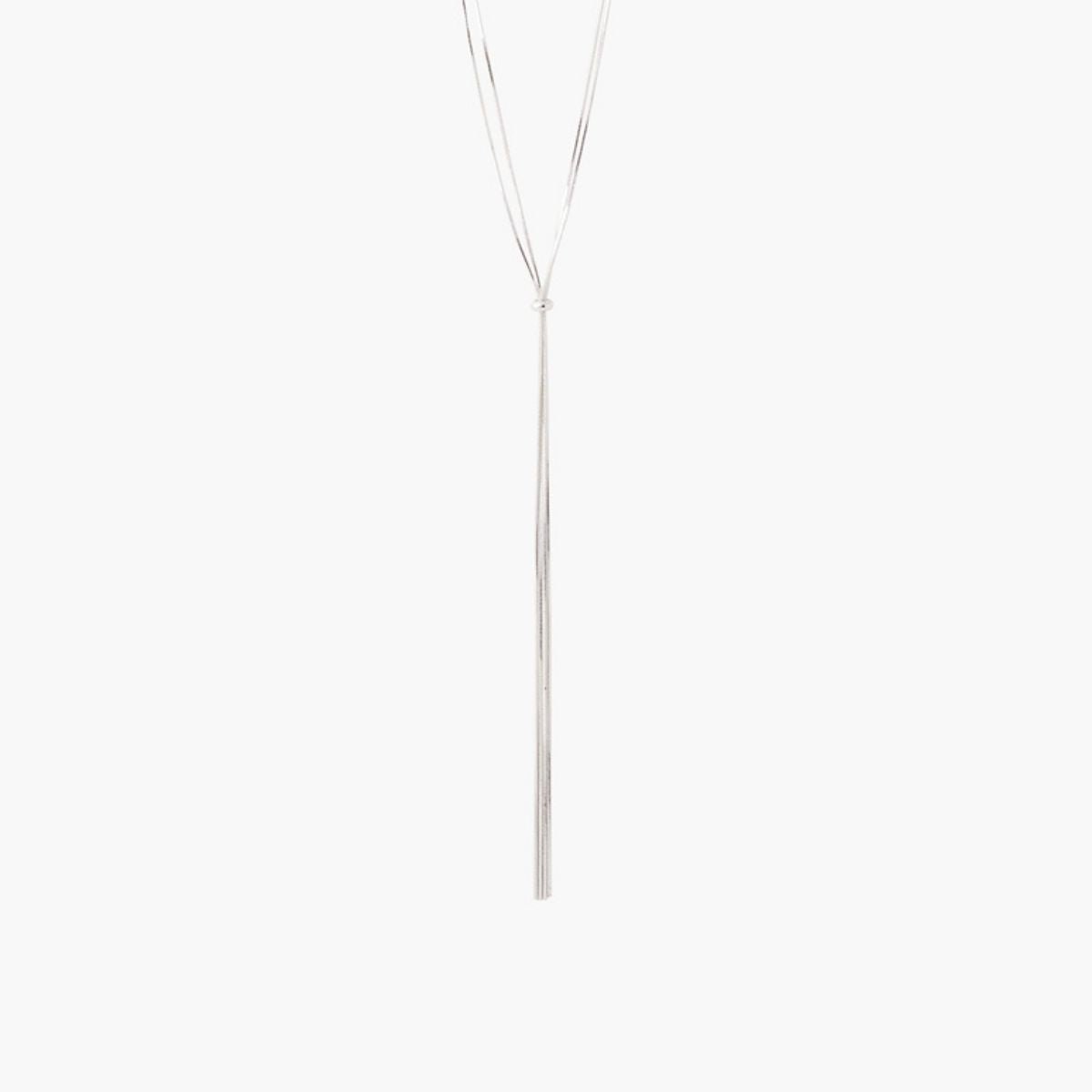 Collier sautoir chaîne argenté argenté, BALABOOSTE