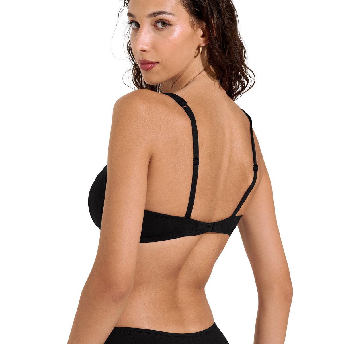 Haut maillot de bain shapewear sans armatures Union Island noir, LISCA