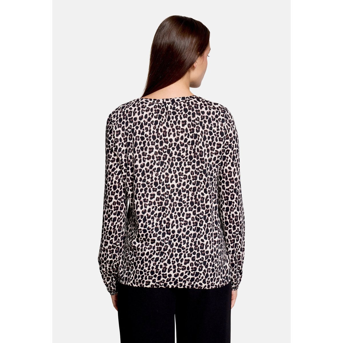 T-shirt façon blouse à empiècement façon blouse beige/marron, BETTY BARCLAY
