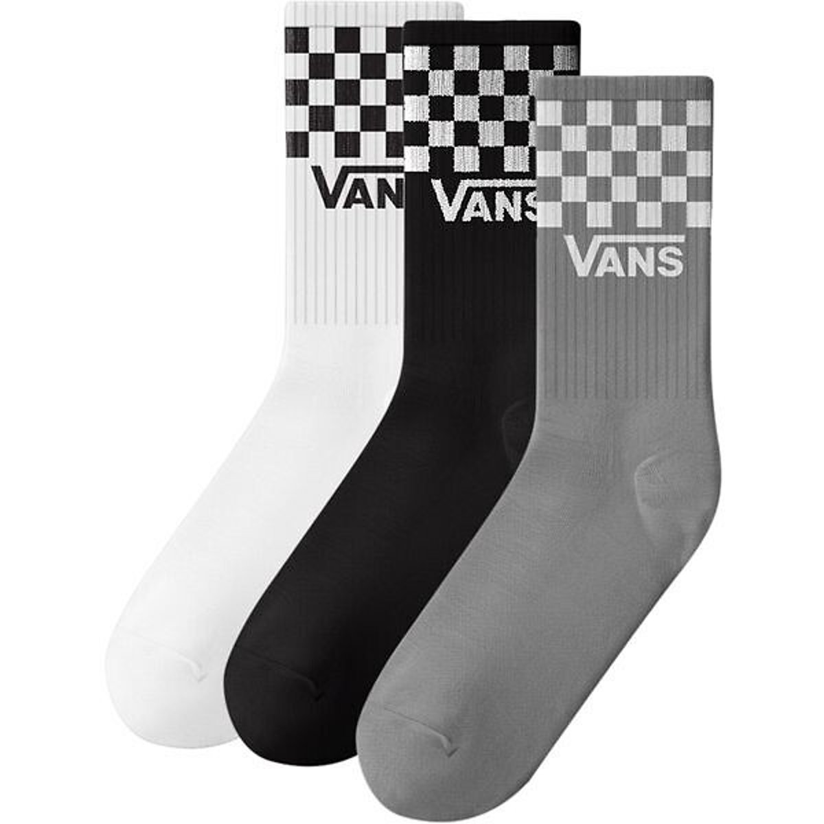 3er-Set Socken 31/34-31/34 schwarz + grau weiss, VANS