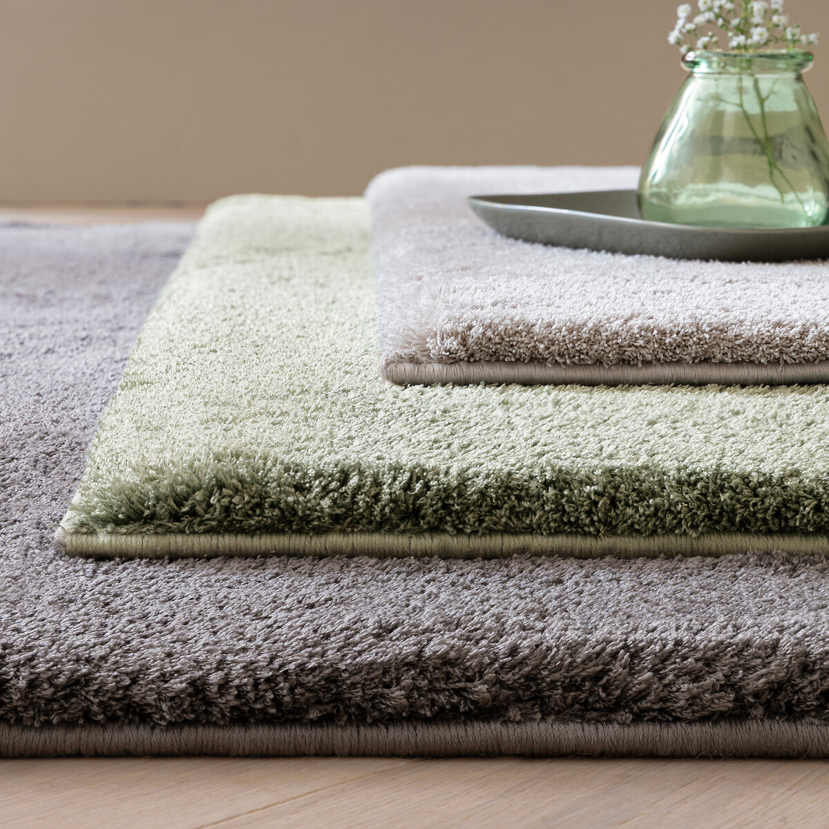 Como Silky Soft Plain Rug charcoal, SO'HOME