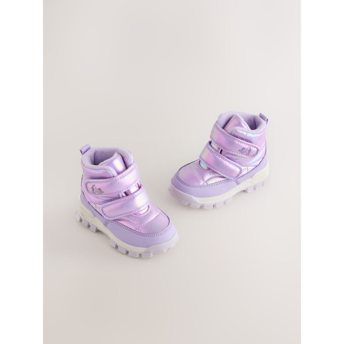 Bottines imperméables matelassées à scratch violet lilas, NEXT